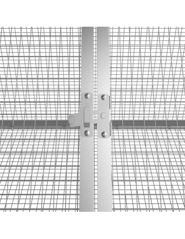 Gabbia per Conigli Antracite 201,5x80,5x71 cm Acciaio Zincato