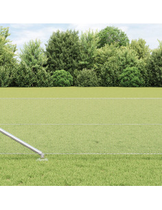 Palo della recinzione Argento 50 x 0,4 m (rete 13 mm) Acciaio