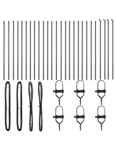 Palo della recinzione 26 pcs Grigio 3,2 x 3,2 x 150 cm