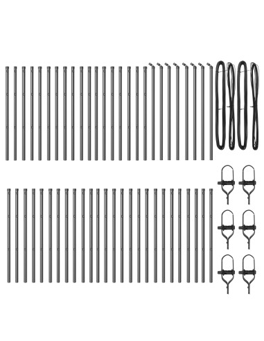 Palo della recinzione 52 pcs Grigio 3,2 x 3,2 x 100 cm