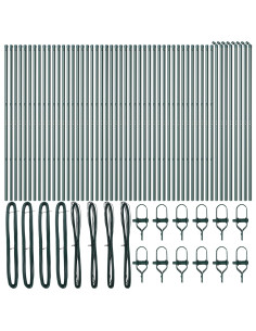 Palo della recinzione 52 pcs Verde 3,2 x 3,2 x 200 cm
