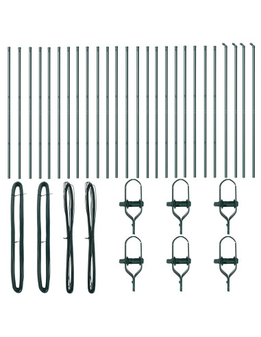 Palo della recinzione 26 pcs Verde 3,2 x 3,2 x 200 cm