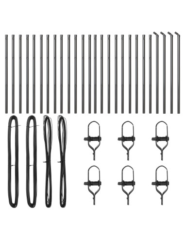 Palo della recinzione 26 pcs Grigio 3,2 x 3,2 x 100 cm