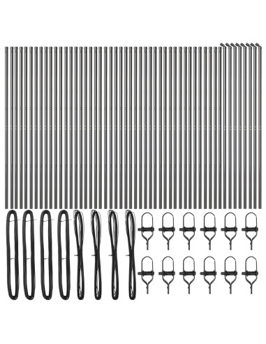 Palo della recinzione 52 pcs Grigio 3,2 x 3,2 x 210 cm