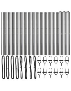Palo della recinzione 52 pcs Grigio 3,2 x 3,2 x 200 cm