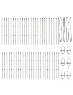 Palo della recinzione 52 pcs Grigio 3,2 x 3,2 x 100 cm