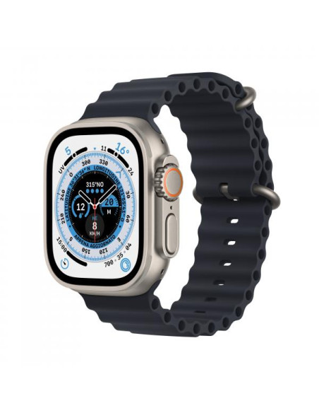 Apple Watch Ultra GPS + Cellular, 49mm Cassa in Titanio with Mezzanotte Ocean Band