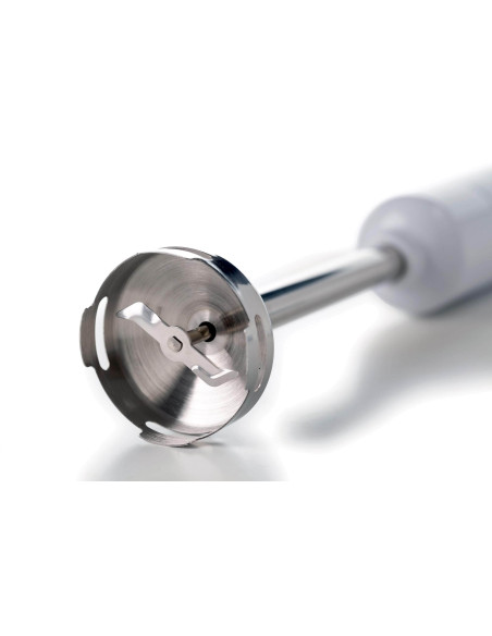 Ariete 601 Frullatore a Immersione con tritatutto, 700 W, 2 velocità, Lama in acciaio inox, Gamba removibile, Bicchiere traspar