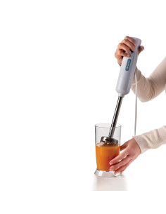 Ariete 601 Frullatore a immersione Breakfast, 700 W, 2 velocità, Lama in acciaio inox, Gamba removibile, Bicchiere trasparente, 2