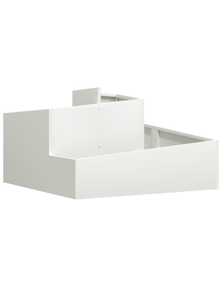 Fioriera Bianca 80x80x50 cm in Acciaio Laminato a Freddo