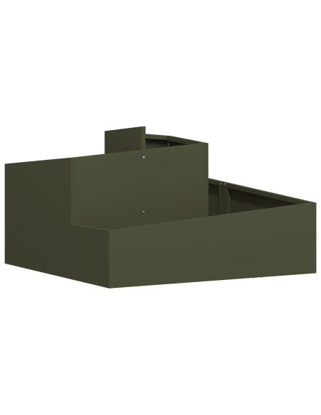 Fioriera Verde Oliva 80x80x50 cm in Acciaio laminato a freddo