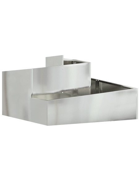 Fioriera 80x80x50 cm Acciaio Zincato