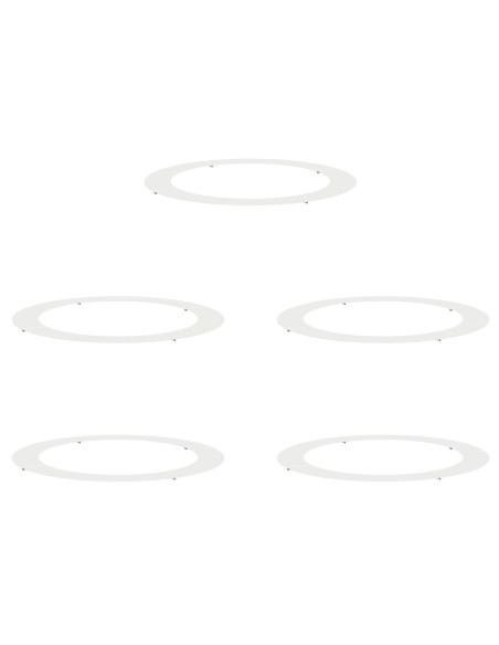 Vasi Bianchi Bianco Plastica Grande Vaso Bianco Rotondo
