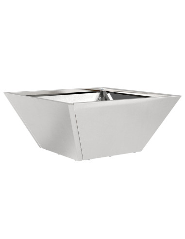 Vaso da giardino Argento 35 x 35 x 15 cm Acciaio inossidabile