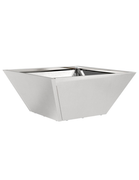 Vaso da giardino Argento 35 x 35 x 15 cm Acciaio inossidabile