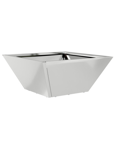 Vaso in Metallo Acciaio zincato 35 x 35 x 15 cm Vasi Vaso