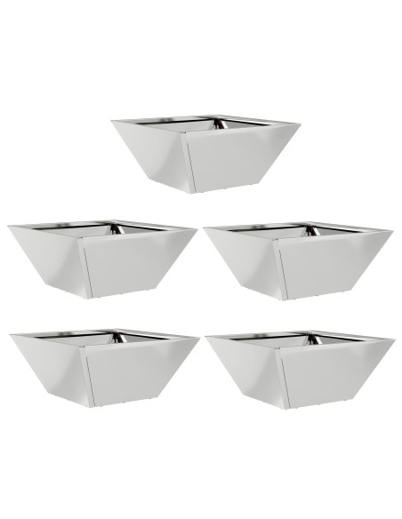 Set di Fioriere in Metallo  Acciaio zincato 35 x 35 x 15 cm