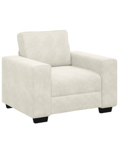 Divano Sedia Crema 60 cm Velluto 2