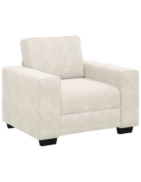 Divano Sedia Crema 60 cm Velluto