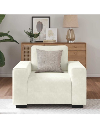 Divano Sedia Crema 60 cm Velluto