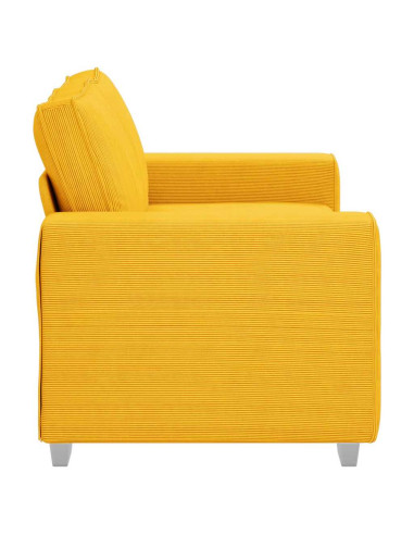 Divano Divanetto Giallo Chiaro 120cm Tessuto di Velluto a Coste