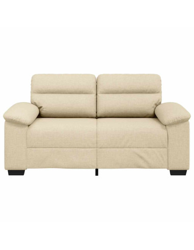 Divano a 2 Posti Crema 120 cm in Tessuto
