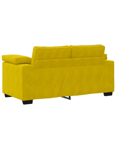 Divano Divanetto Giallo 160x77x82 cm in Velluto