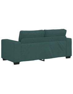 Divano a 2 Posti Verde Scuro 140 cm in Tessuto