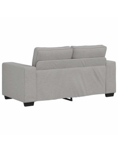 Set di Divani 2 pz con Cuscini Grigio Nuvola in Tessuto