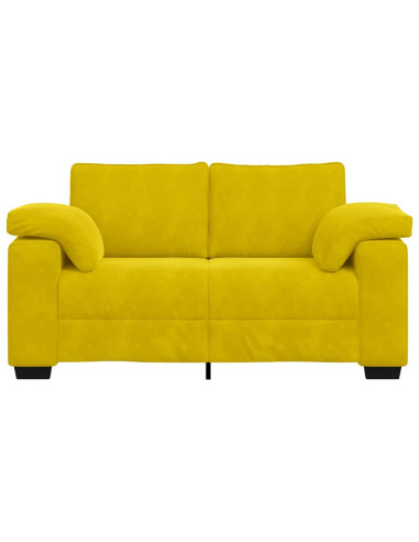 Divano Divanetto Giallo 160x77x82 cm in Velluto