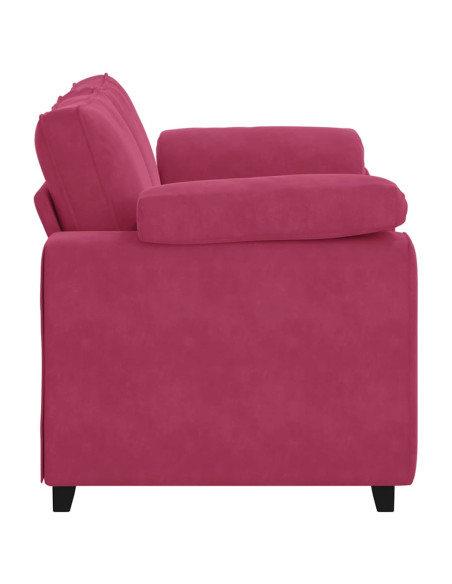 Divano Divanetto Rosso Vino 120 cm in Velluto