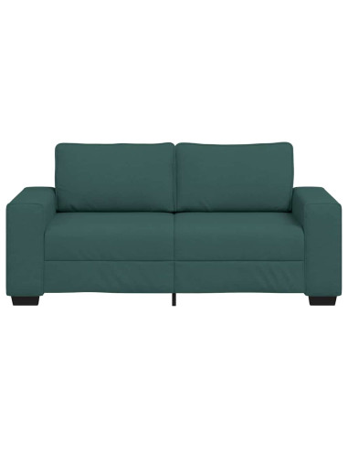 Divano a 2 Posti Verde Scuro 140 cm in Tessuto