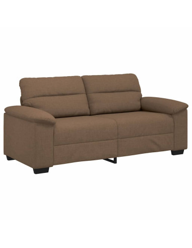 Divano a 2 Posti Marrone 140 cm in Tessuto