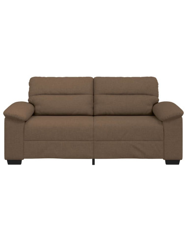 Divano a 2 Posti Marrone 140 cm in Tessuto