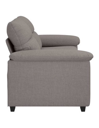 Divano a 2 Posti Tortora 140 cm in Tessuto