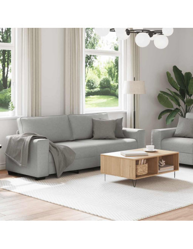 Set di Divani 2 pz con Cuscini Grigio Nuvola in Tessuto