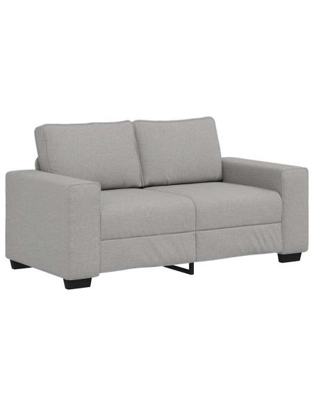 Set di Divani 2 pz con Cuscini Grigio Nuvola in Tessuto