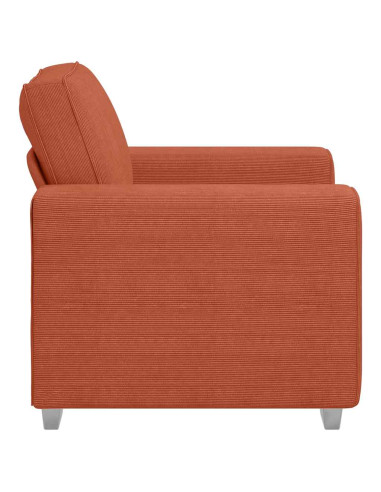 Divano Sedia Rosso Arancione 60 cm Tessuto di Velluto a Coste