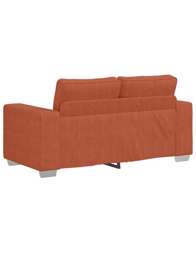 Divano Divanetto Rosso Arancione 120 cm Tessuto Velluto a Coste