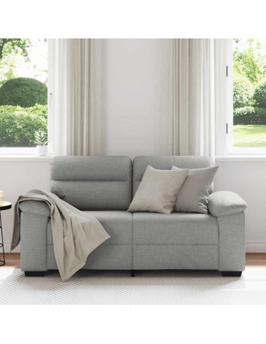 Divano a 2 Posti Grigio Nuvola 120 cm in Tessuto