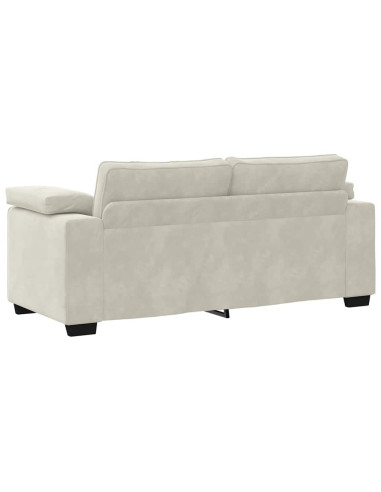 Divano Divanetto Crema 180x77x82 cm in Velluto