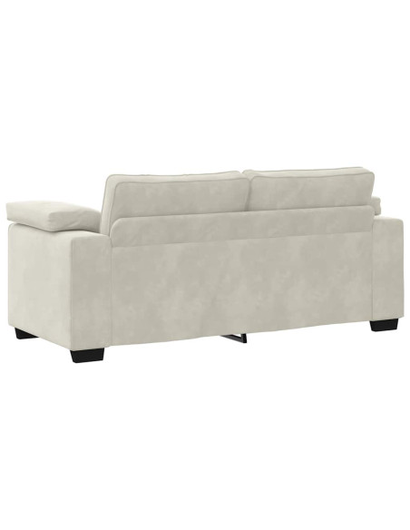 Divano Divanetto Crema 180x77x82 cm in Velluto