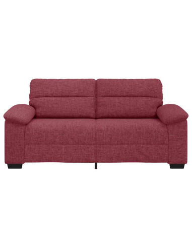 Divano a 2 Posti Rosso Vino 140 cm in Tessuto