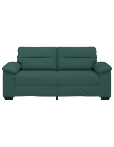 Divano a 2 Posti Verde Scuro 140 cm in Tessuto