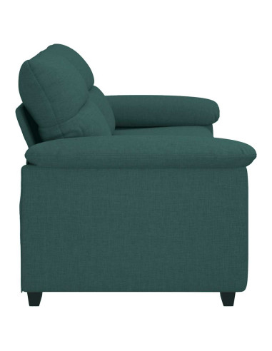 Divano a 2 Posti Verde Scuro 140 cm in Tessuto
