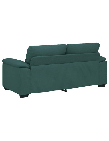 Divano a 2 Posti Verde Scuro 140 cm in Tessuto