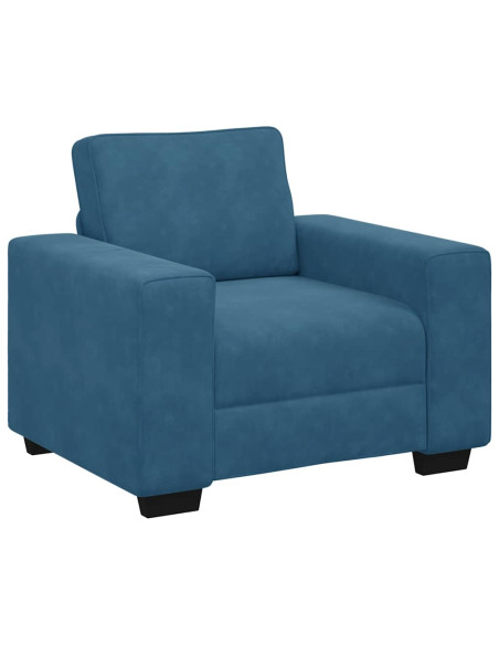 Divano Sedia Blu 60 cm Velluto