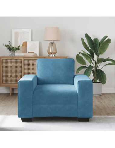 Divano Sedia Blu 60 cm Velluto