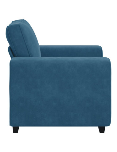 Divano Sedia Blu 60 cm Velluto