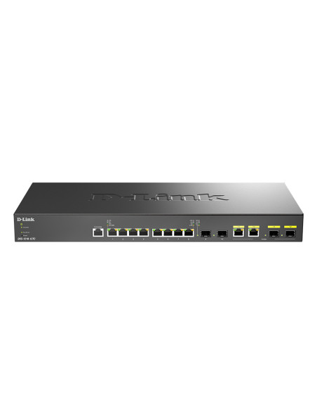 D-Link DXS-1210-12TC switch di rete Gestito L2/L3 10G Ethernet (100/1000/10000) 1U Nero, Argento